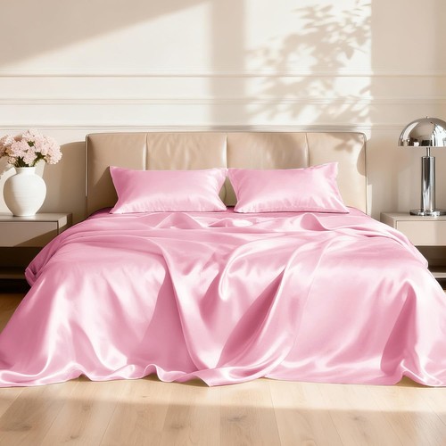 Luxury silky satin bed sheets - silky,